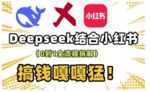 deepseek+小红书打造流量生产线实操课,0到1全流程拆解,搞钱嘎嘎猛-开心分享网