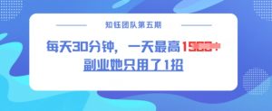 副业她只用了1招,每天30分钟,无脑二创,一天最高1.5k-开心分享网