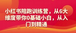 小红书陪跑训练营，从6大维度带你0基础小白，从入门到精通-开心分享网