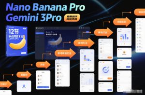 Nano Banana Pro Gemini 3Pro,最新创作实战课,12节实战向技术流,职场降维打击-开心分享网