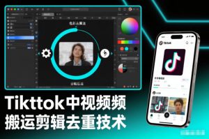 Tiktok中视频纯搬运剪辑去重技术，外来技术，自行测试-开心分享网