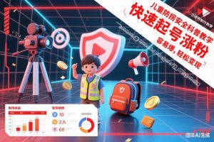 儿童防拐安全科普知识视频制作教学，快速起号涨粉，容易爆，轻松变现-开心分享网
