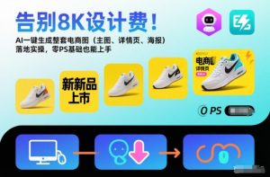 告别8K设计费！AI一键生成整套电商图（主图、详情页、海报）落地实操，零PS基础也能上手-开心分享网