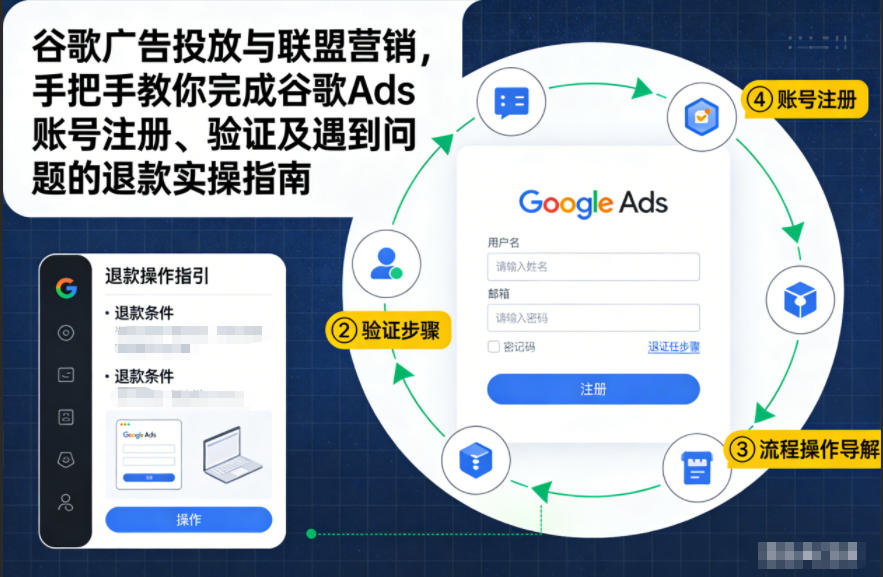 谷歌广告投放与联盟营销，手把手教你完成谷歌Ads账号注册、验证及遇到问题的退款实操指南-开心分享网
