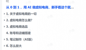 AI虚拟电商速成指南:新手从零到一的完整攻略-开心分享网