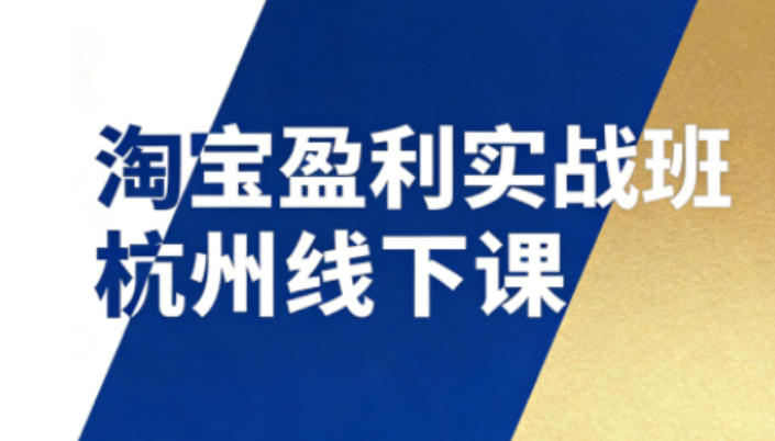 淘宝盈利实战班杭州线下课12月26-28日（音频+字幕），帮你掌握SOP流程+12门核心技术-开心分享网