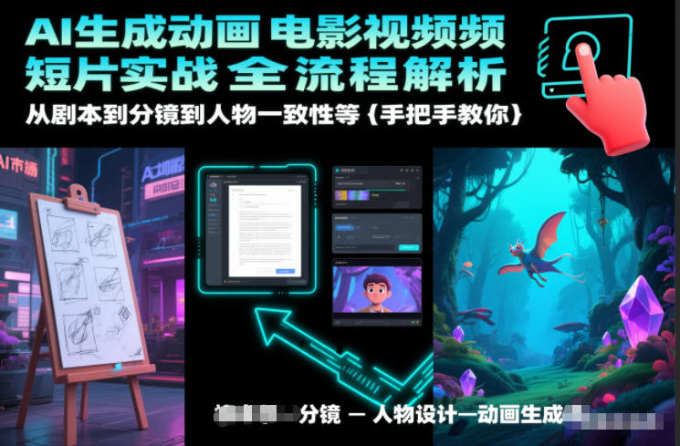 AI生成动画电影视频短片实战全流程解析，从剧本到分镜到人物一致性等手把手教你-开心分享网