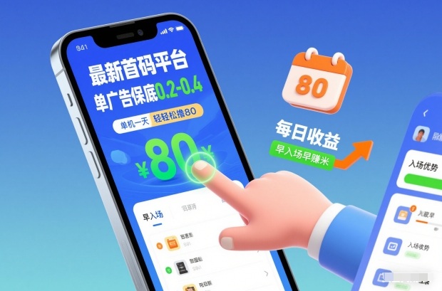 最新首码平台，单广告保底0.2-0.4，单机一天轻松撸80，早入场早賺米【揭秘】-开心分享网