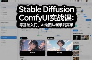 Stable Diffusion ComfyUI实战课：零基础入门，AI绘图从新手到高手-开心分享网