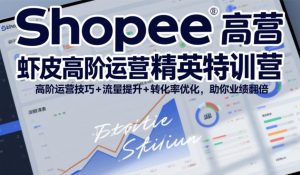 Shopee虾皮高阶运营精英特训营，高阶运营技巧+流量提升+转化率优化，助你业绩翻倍-开心分享网