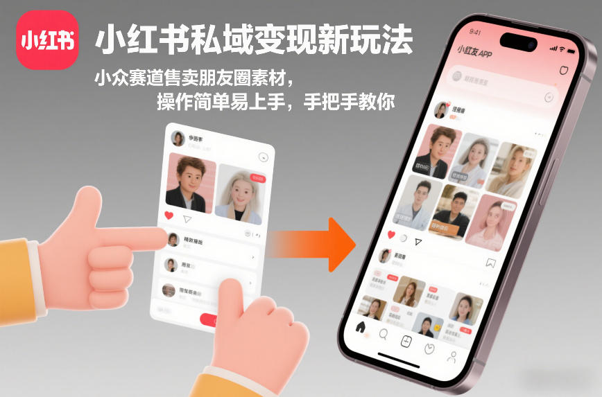 小红书私域变现新玩法，小众赛道售卖朋友圈素材，操作简单易上手，手把手教你-开心分享网