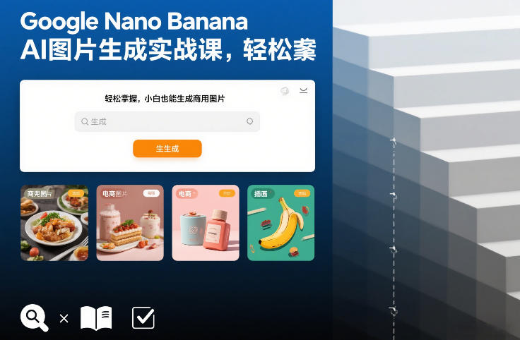 Google Nano Banana AI图片生成实战课，轻松掌握，小白也能生成商用图片-开心分享网