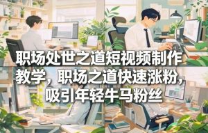职场处世之道短视频制作教学，职场之道快速涨粉，吸引年轻牛马粉丝-开心分享网