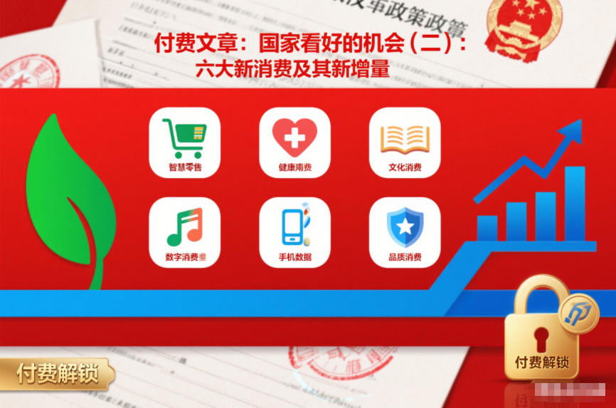付费文章：国家看好的机会(二)：六大新消费及其新增量-开心分享网