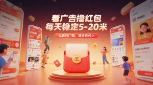 看广告撸红包，每天稳定5-20米，无任何门槛，适合任何人-开心分享网