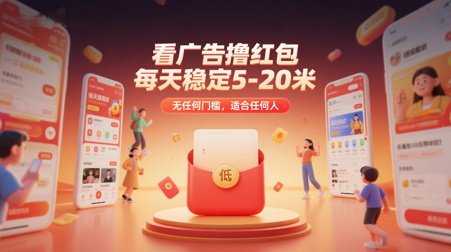 看广告撸红包，每天稳定5-20米，无任何门槛，适合任何人-开心分享网