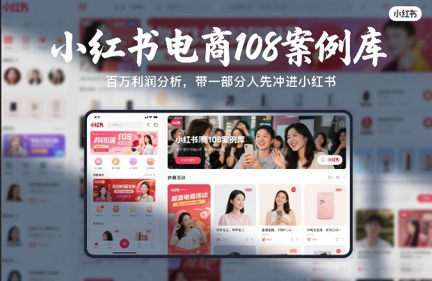 小红书电商108案例库，百W利润分析，带一部分人先冲进小红书【文档】-开心分享网