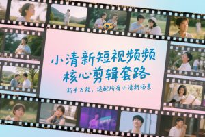 小清新短视频核心剪辑套路,新手万能,适配所有小清新场景-开心分享网