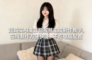 超真实AI美女短视频生成制作教学，在线制作方便快捷，不吃电脑配置，快速起号涨粉-开心分享网