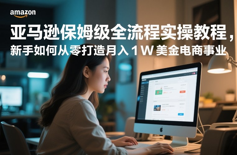 亚马逊保姆级全流程实操教程，新手如何从零打造月入1W美金电商事业-开心分享网