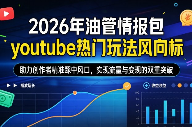 2026年油管情报包，youtube热门玩法风向标，助力创作者精准踩中风口，实现流量与变现的双重突破（更新）-开心分享网