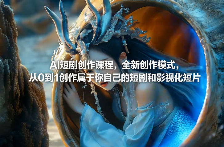 AI短剧创作课程，全新创作模式，从0到1创作属于你自己的短剧和影视化短片-开心分享网
