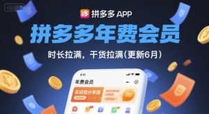 拼多多年费会员,实经验分享操,时长拉满,干货拉满(更新26年3月)-开心分享网