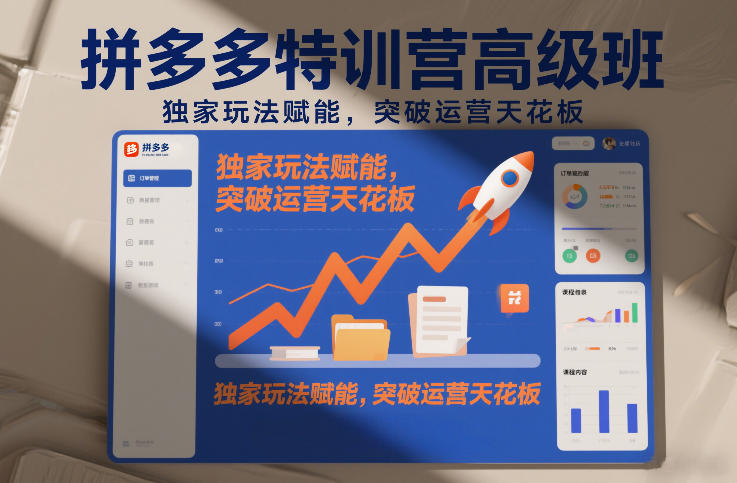 拼多多特训营高阶班，独家玩法赋能，突破运营天花板（更新26年3月13日）-开心分享网