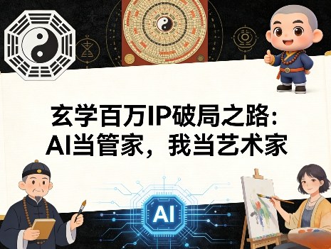 玄学百万IP破局之路：AI当管家，我当艺术家-开心分享网