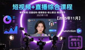 短视频+直播综合课程，审核新规-流量结构-搜索联动-核心算法-推流细节【更新3月】-开心分享网