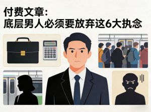 付费文章：底层男人必须要放弃这6大执念-开心分享网