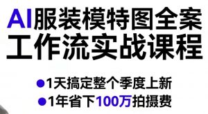 AI服装模特图全案工作流实战课程，1天搞定整个季度上新，1年省下100W拍摄费-开心分享网