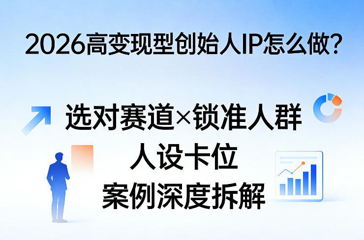 2026高变现型创始人IP怎么做？选对赛道×锁准人群×人设卡位×案例深度拆解-开心分享网