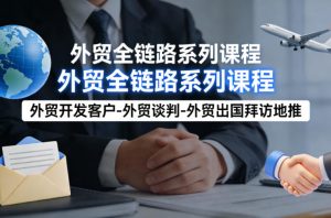 外贸系列课程,外贸开发客户-外贸谈判-外贸出国拜访地推,完成一个外贸链路-开心分享网