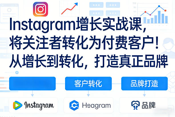 Instagram增长实战课，将关注者转化为付费客户！从增长到转化，打造真正品牌（双语字幕）-开心分享网