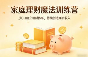 家庭理财魔法训练营，从0-1建立理财体系，持续创造睡后收入-开心分享网