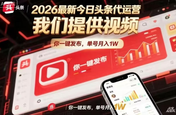 今日头条躺賺模式，你9我1，操作简单，一键发布，单机日入数百，长期合作【揭秘】-开心分享网