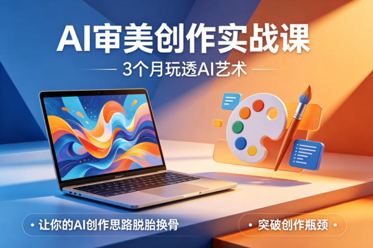 AI审美创作实战课，3个月玩透AI艺术，让你的AI创作思路脱胎换骨，突破创作瓶颈-开心分享网