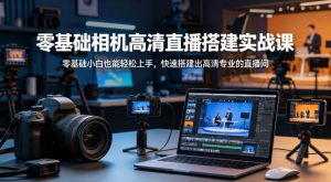 零基础相机高清直播间搭建实战课，小白也能轻松上手，快速搭建出高清专业的直播间-开心分享网