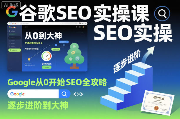 谷歌SEO实操课，Google从0开始SEO全攻略，逐步进阶到大神（更新26年）-开心分享网