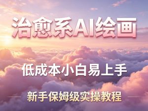 治愈系AI绘画提示词项目,低成本小白易上手,每天10分钟,新手保姆级实操教程-开心分享网