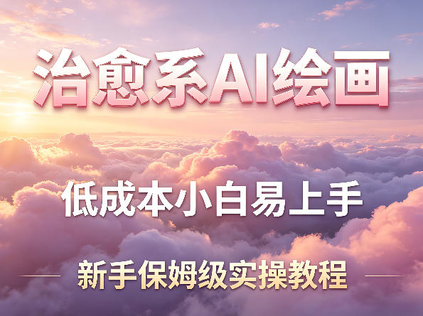 治愈系AI绘画提示词项目，低成本小白易上手，每天10分钟，新手保姆级实操教程-开心分享网
