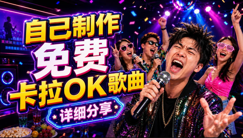 零基础AI制作免费卡拉OK视频教程，从歌曲生成、音轨分离到字幕制作、视频导出，手把手教学-开心分享网