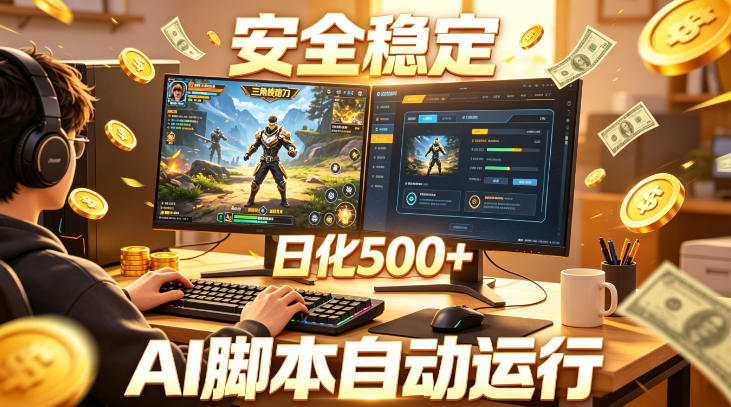 三角洲全自动挂G项目，AI脚本躺賺，日化500+，无需手动操作【揭秘】-开心分享网