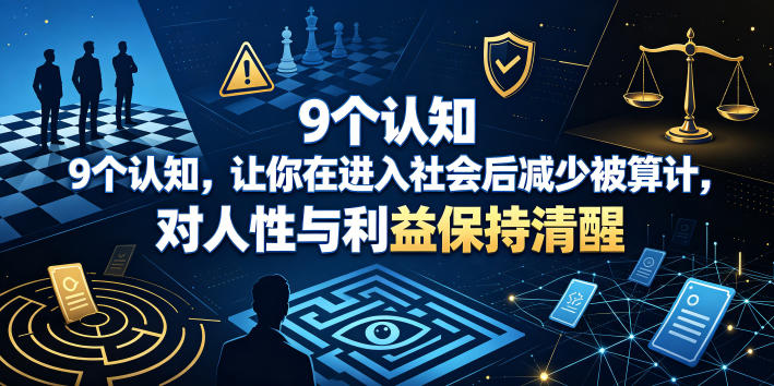 付费文章：9个认知，让你在进入社会后减少被算计，对人性与利益保持清醒-开心分享网