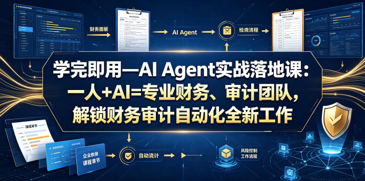 学完即用—AI Agent实战落地课：一人+AI=专业财务、审计团队，解锁财务审计自动化全新工作模式-开心分享网