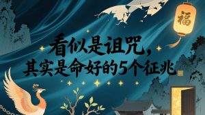 付费文章：看似是诅咒，其实是命好的5个征兆-开心分享网