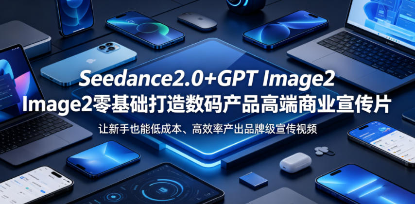 Seedance2.0+GPT Image2零基础打造数码产品高端商业宣传片，让新手也能低成本、高效率产出品牌级宣传视频-开心分享网