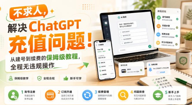 不求人，解决ChatGPT充值问题！从建号到续费的保姆级教程，全程无违规操作-开心分享网