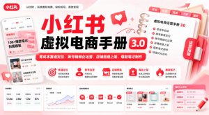 小红书虚拟电商手册3.0,零成本赛道定位、账号精细化运营、店铺搭建上架、爆款笔记制作-开心分享网